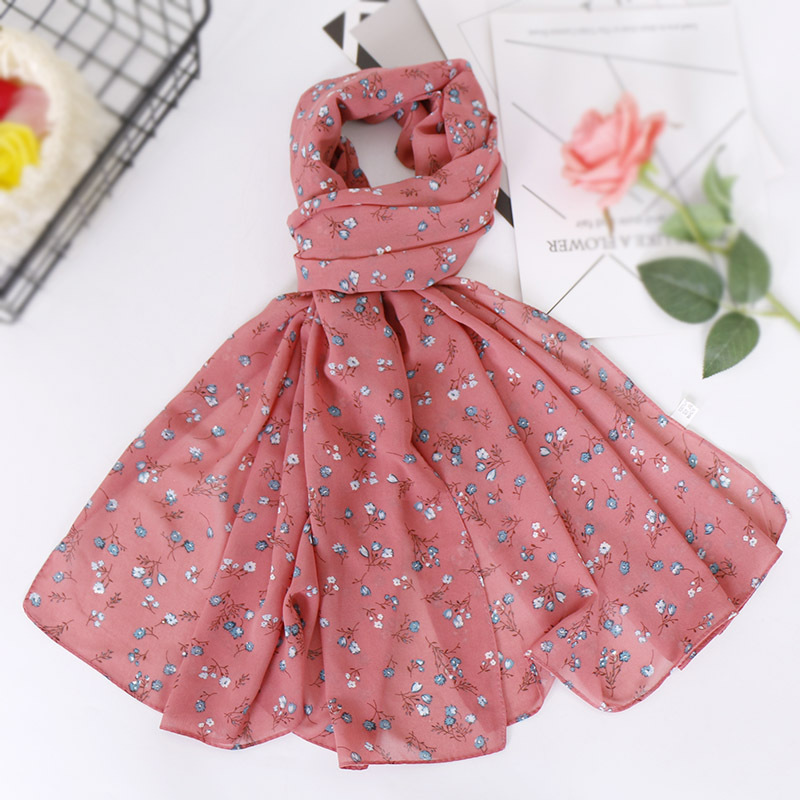 Printed Pearl Chiffon Bandana Scarf