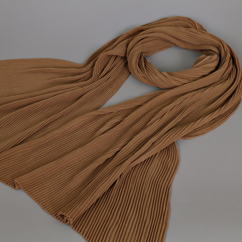 Muslim pure color breathable scarf