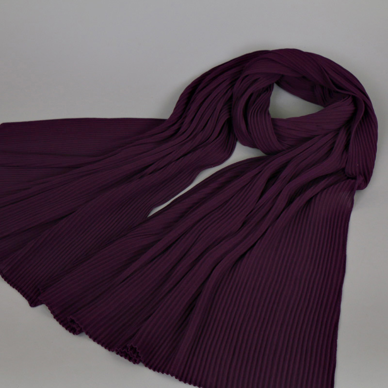 Muslim pure color breathable scarf