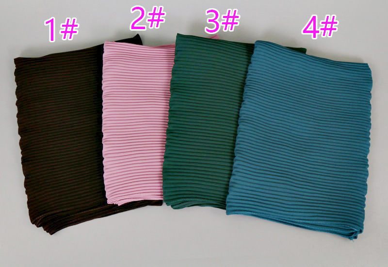 Muslim pure color breathable scarf
