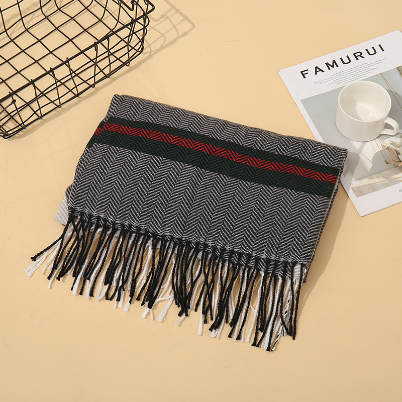 Thickened cashmere warm scarf