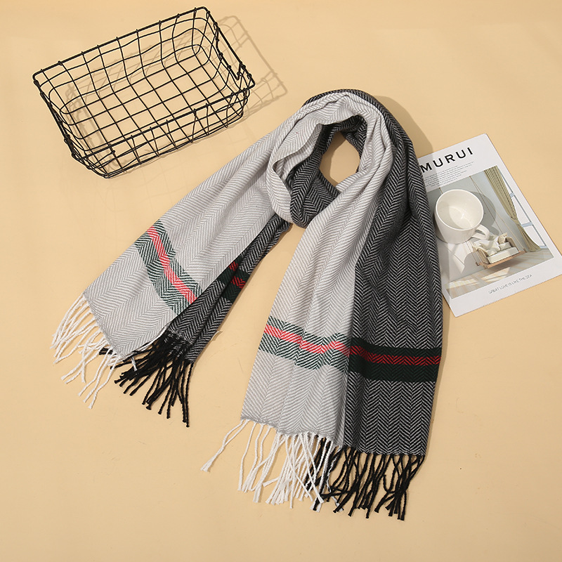 Thickened cashmere warm scarf