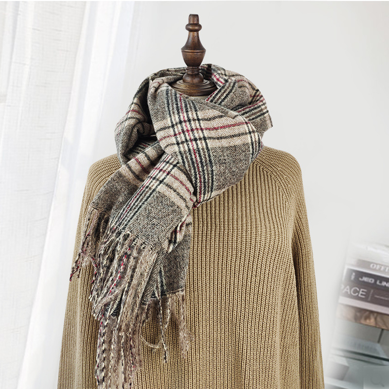 Plaid shawl cashmere scarf wholesale