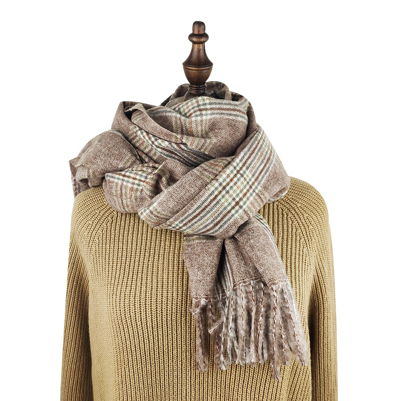 Plaid shawl cashmere scarf wholesale