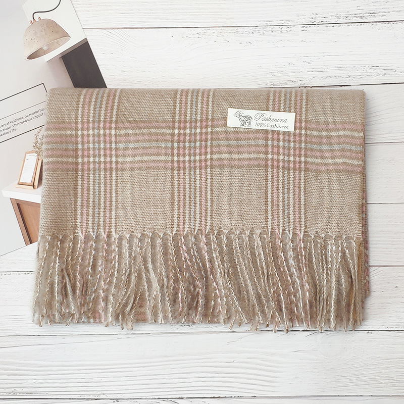 Plaid shawl cashmere scarf wholesale