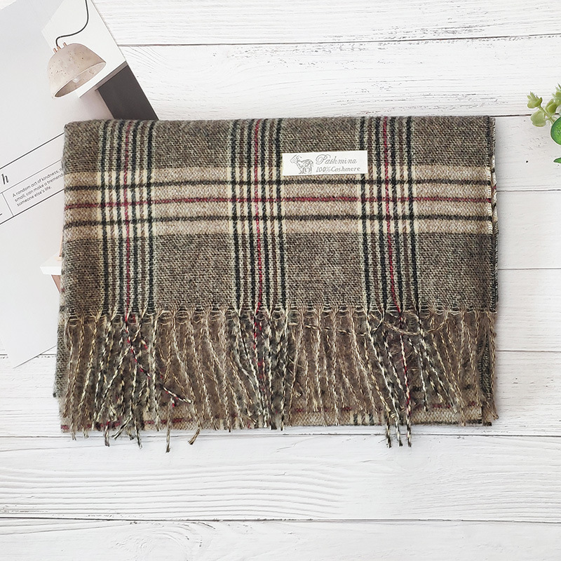 Plaid shawl cashmere scarf wholesale