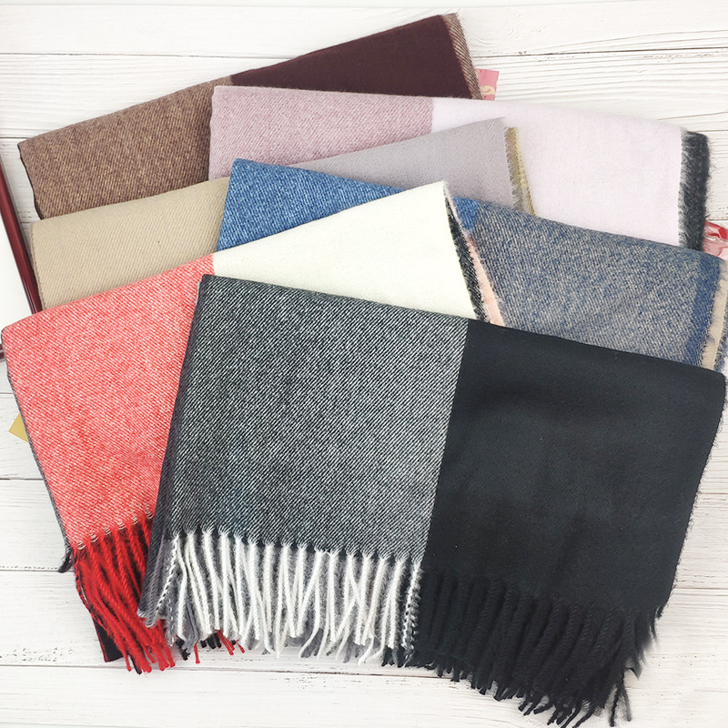 Winter plaid thick scarf wholesale
