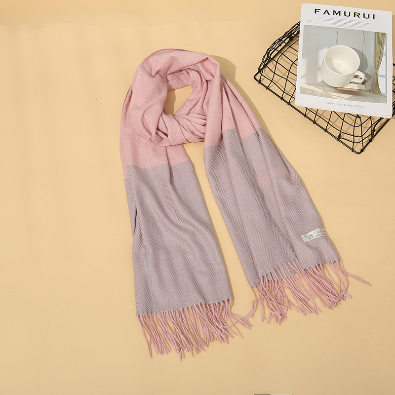 Cashmere padded shawl scarf