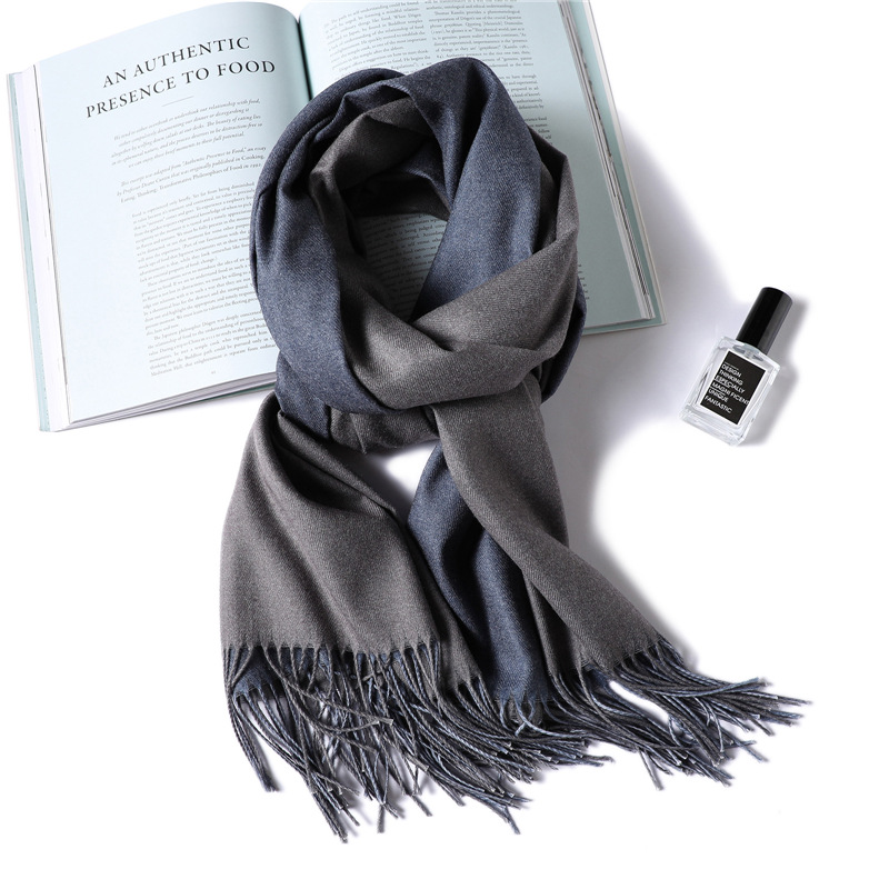 Pure color solid color double sided scarf