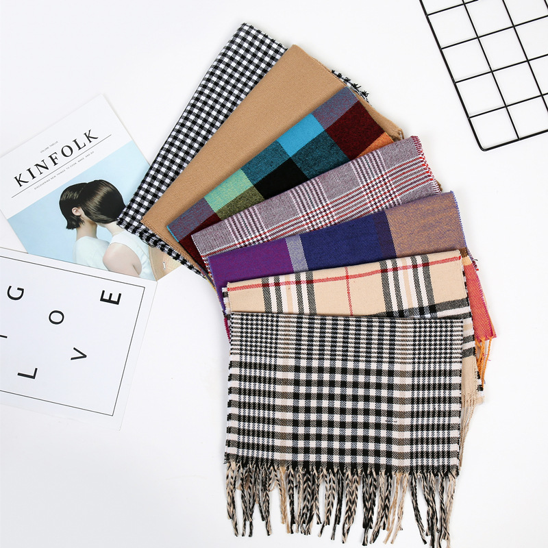 New ladies fringed cashmere scarf
