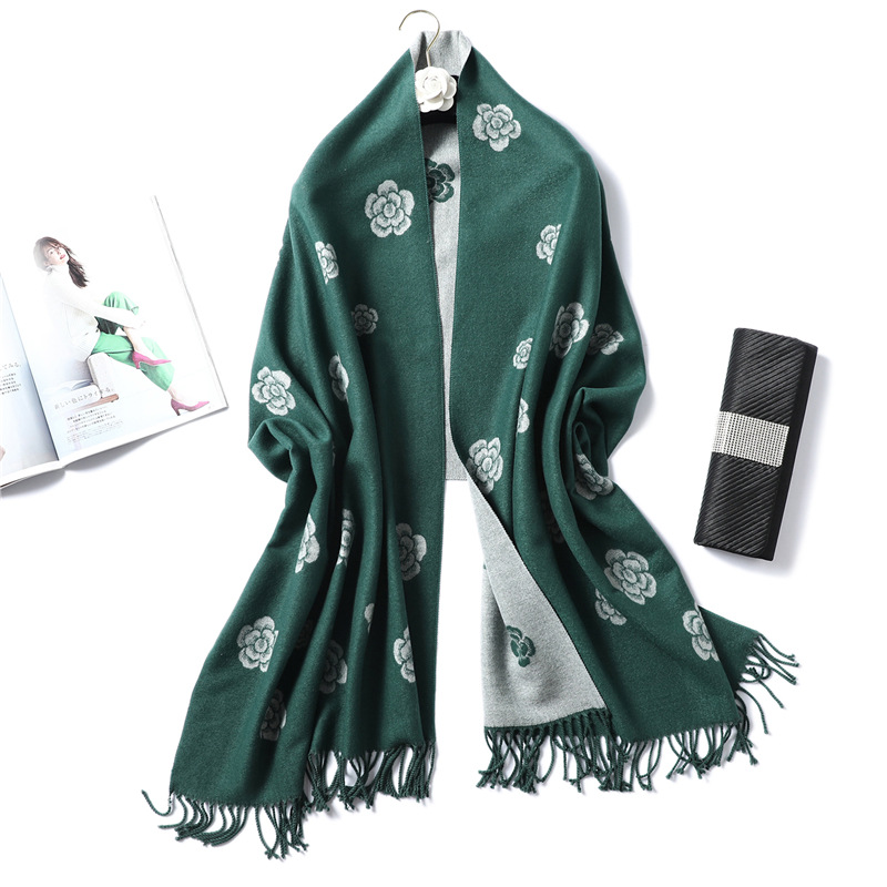 Camellia cashmere scarf wholesale
