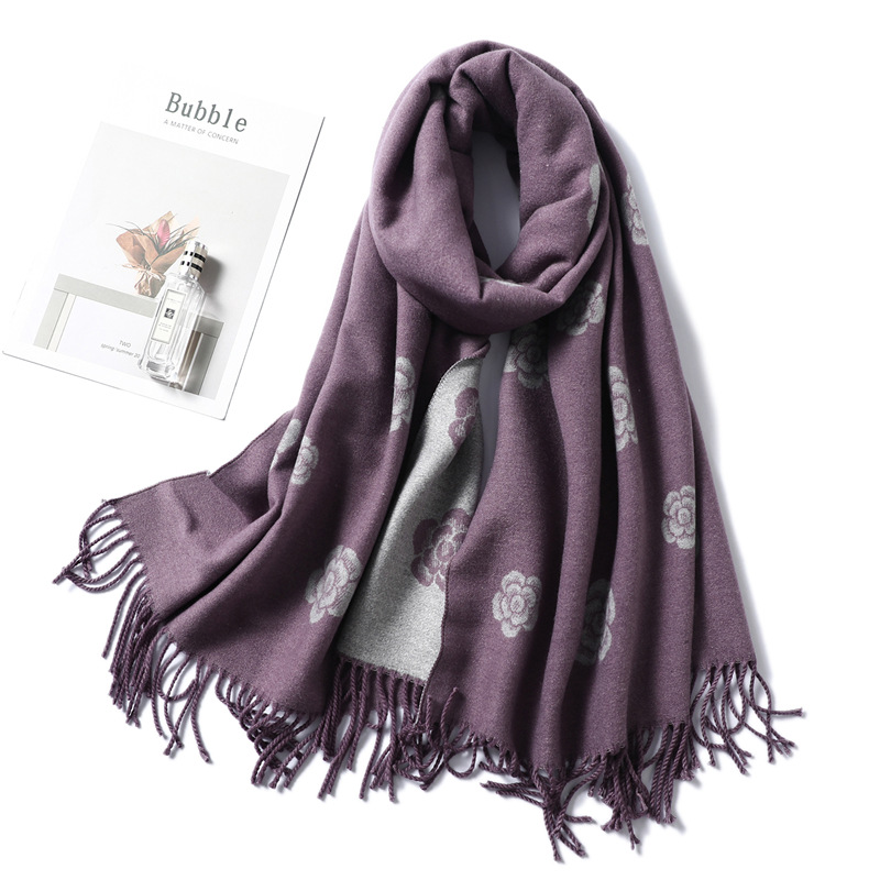 Camellia cashmere scarf wholesale