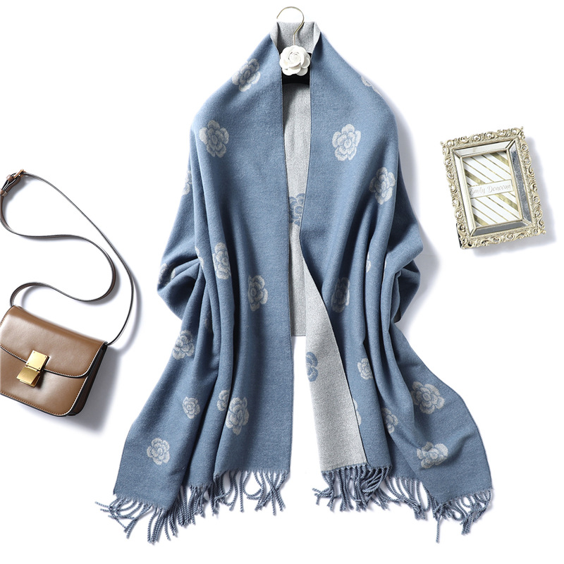 Camellia cashmere scarf wholesale