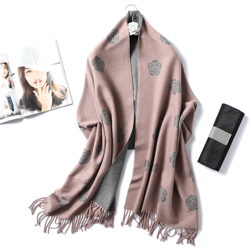 Camellia cashmere scarf wholesale