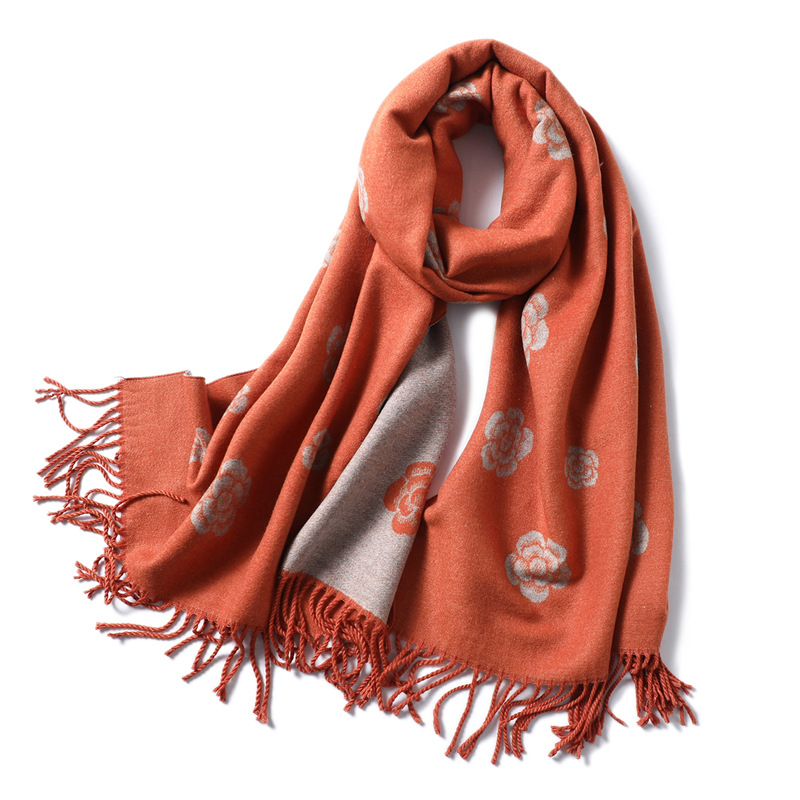 Camellia cashmere scarf wholesale