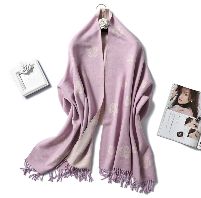 Camellia cashmere scarf wholesale