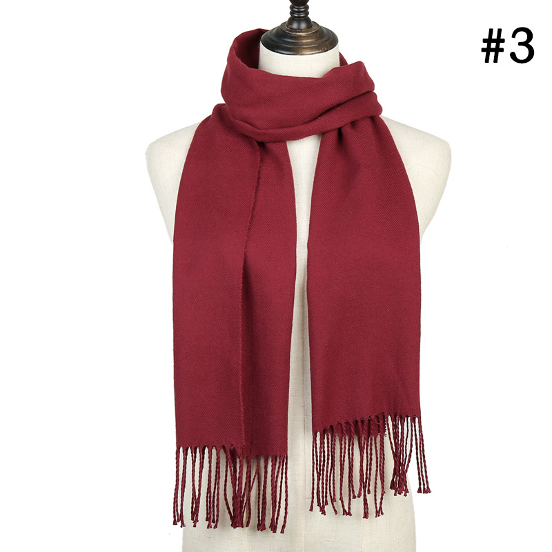 Long plaid scarf cashmere shawl