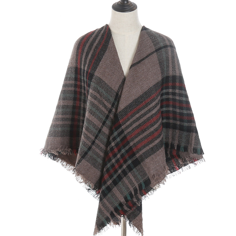 Wholesale striped plaid square scarf