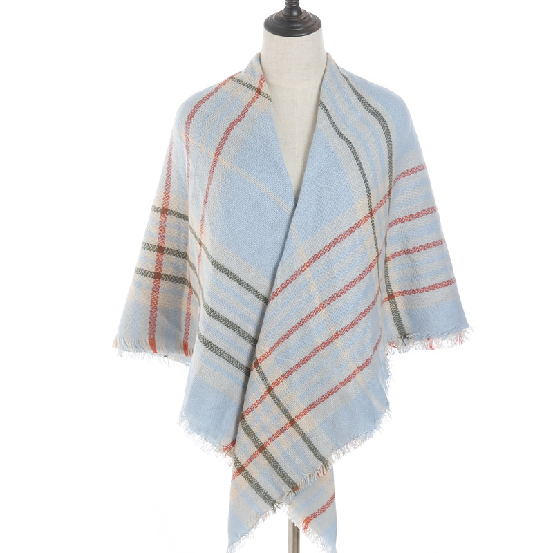 Wholesale striped plaid square scarf