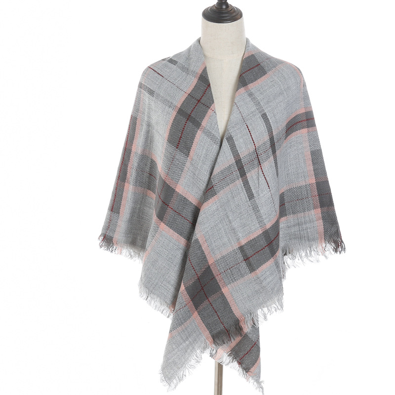 Wholesale striped plaid square scarf