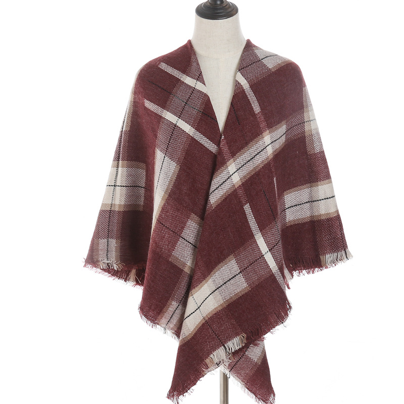 Wholesale striped plaid square scarf