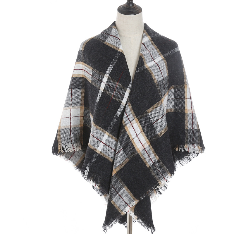 Wholesale striped plaid square scarf