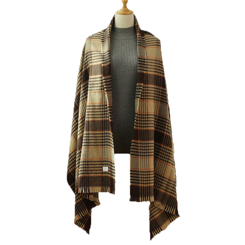New plaid shawl cashmere scarf