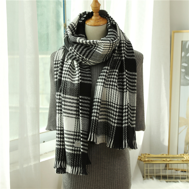 New plaid shawl cashmere scarf