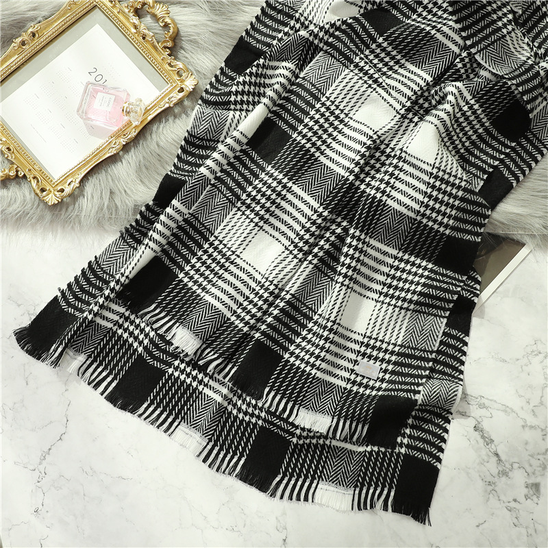 New plaid shawl cashmere scarf