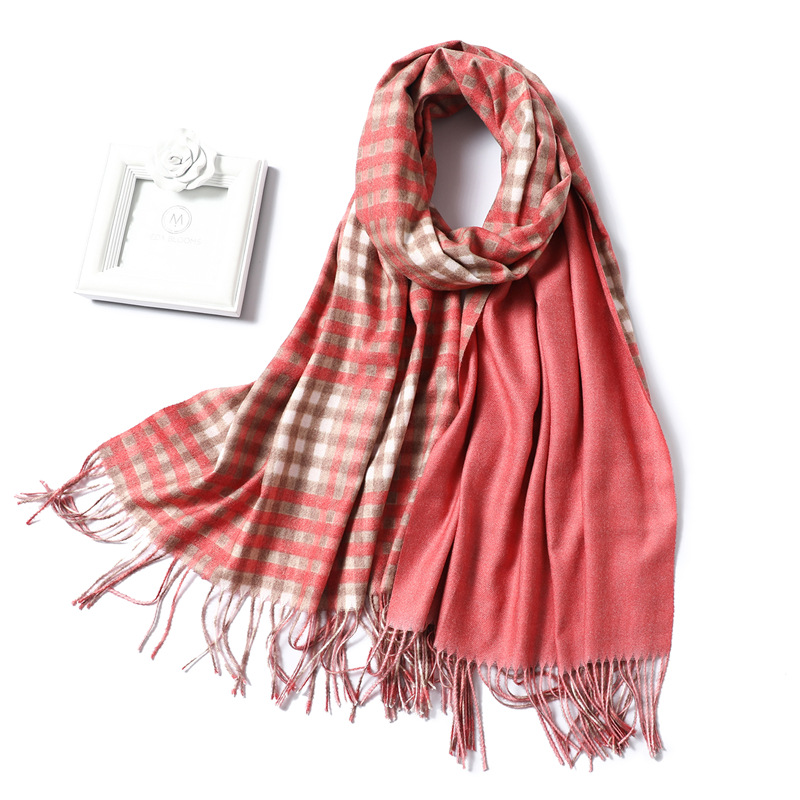 Pure color double side warm scarf wholesale