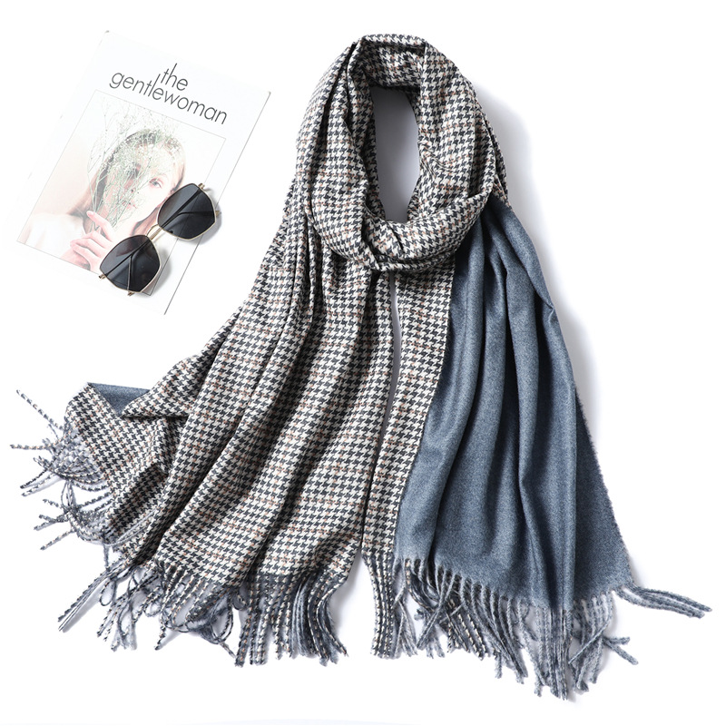 Pure color double side warm scarf wholesale