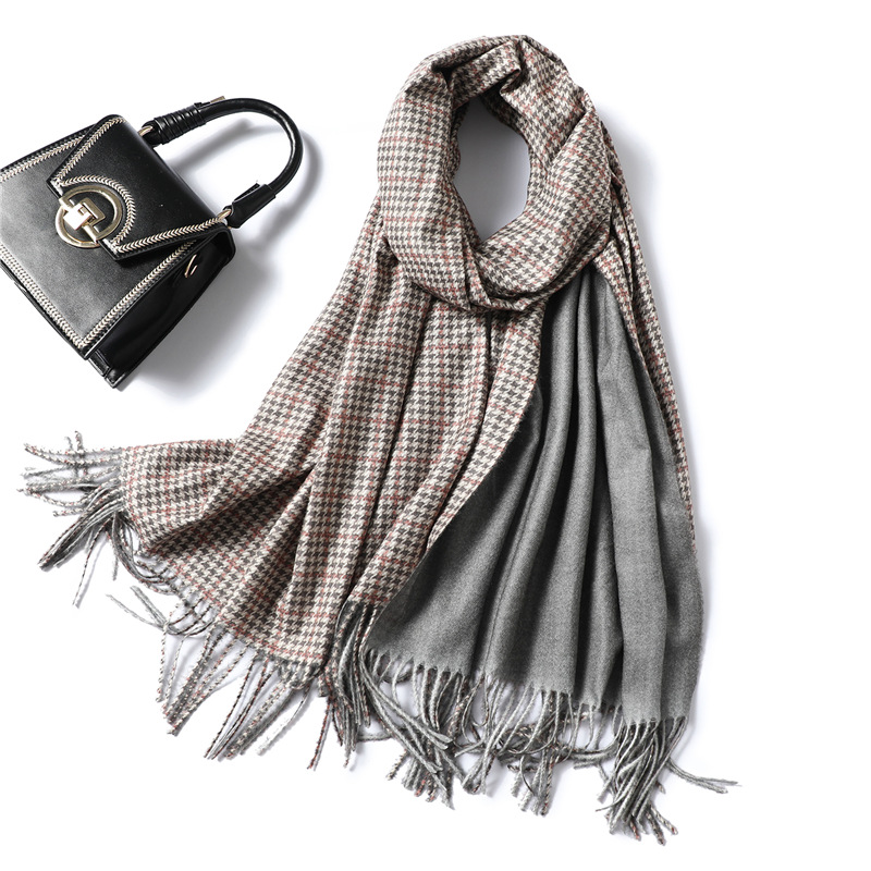 Pure color double side warm scarf wholesale