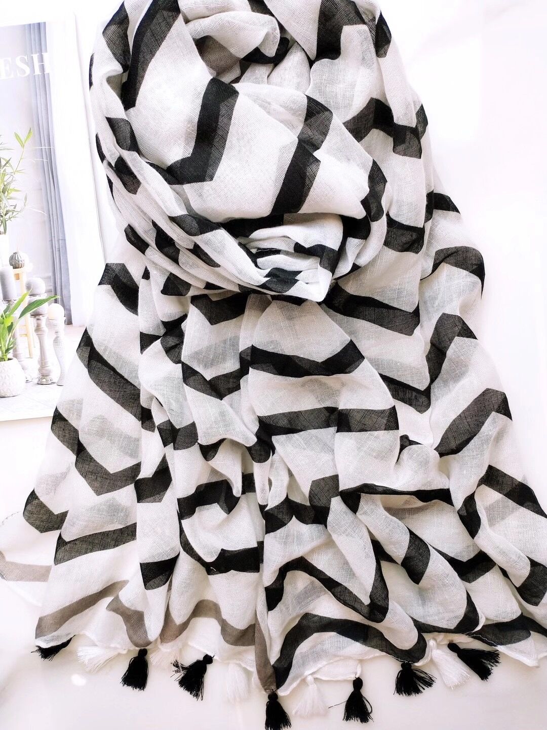 Wholesale long cotton shawl scarf