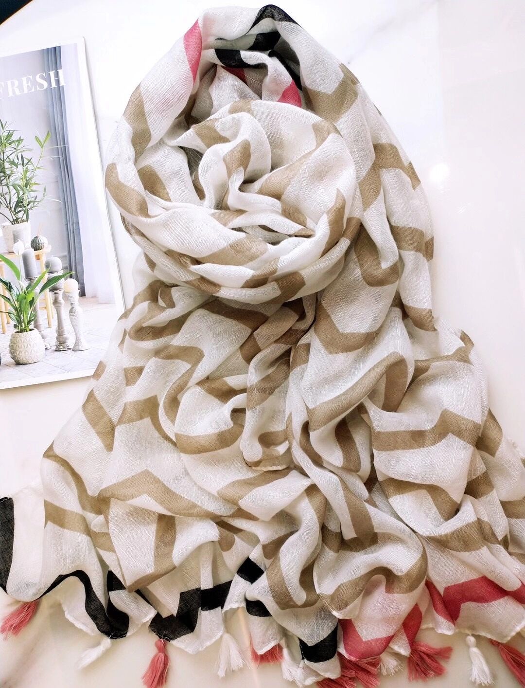 Wholesale long cotton shawl scarf