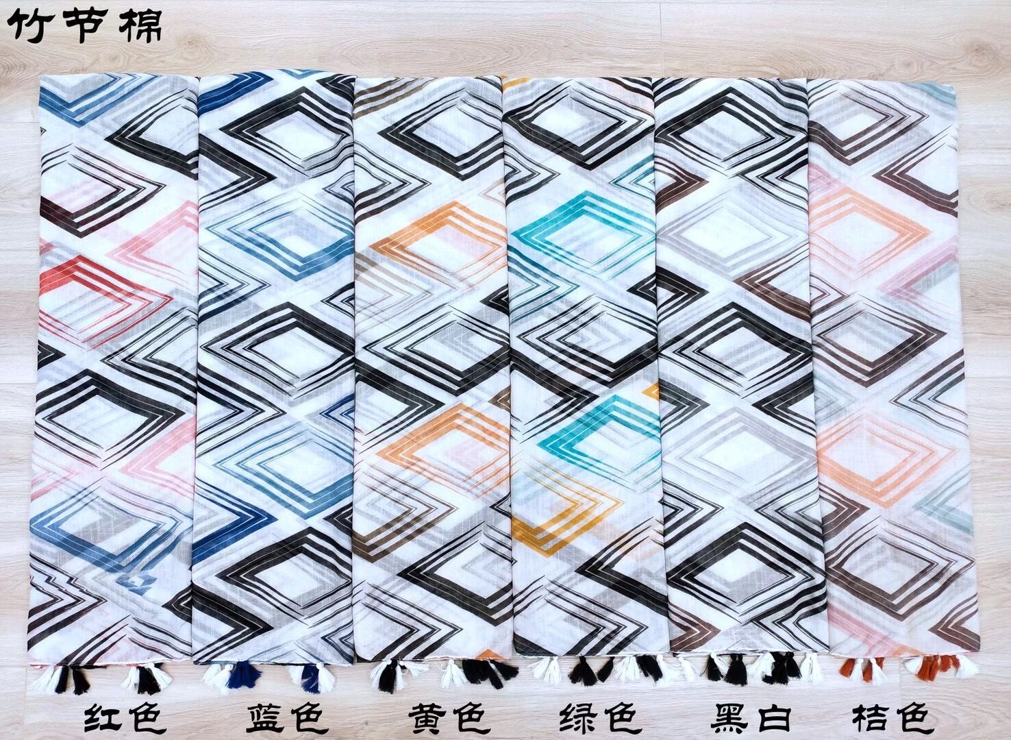 Long cotton print scarf wholesale