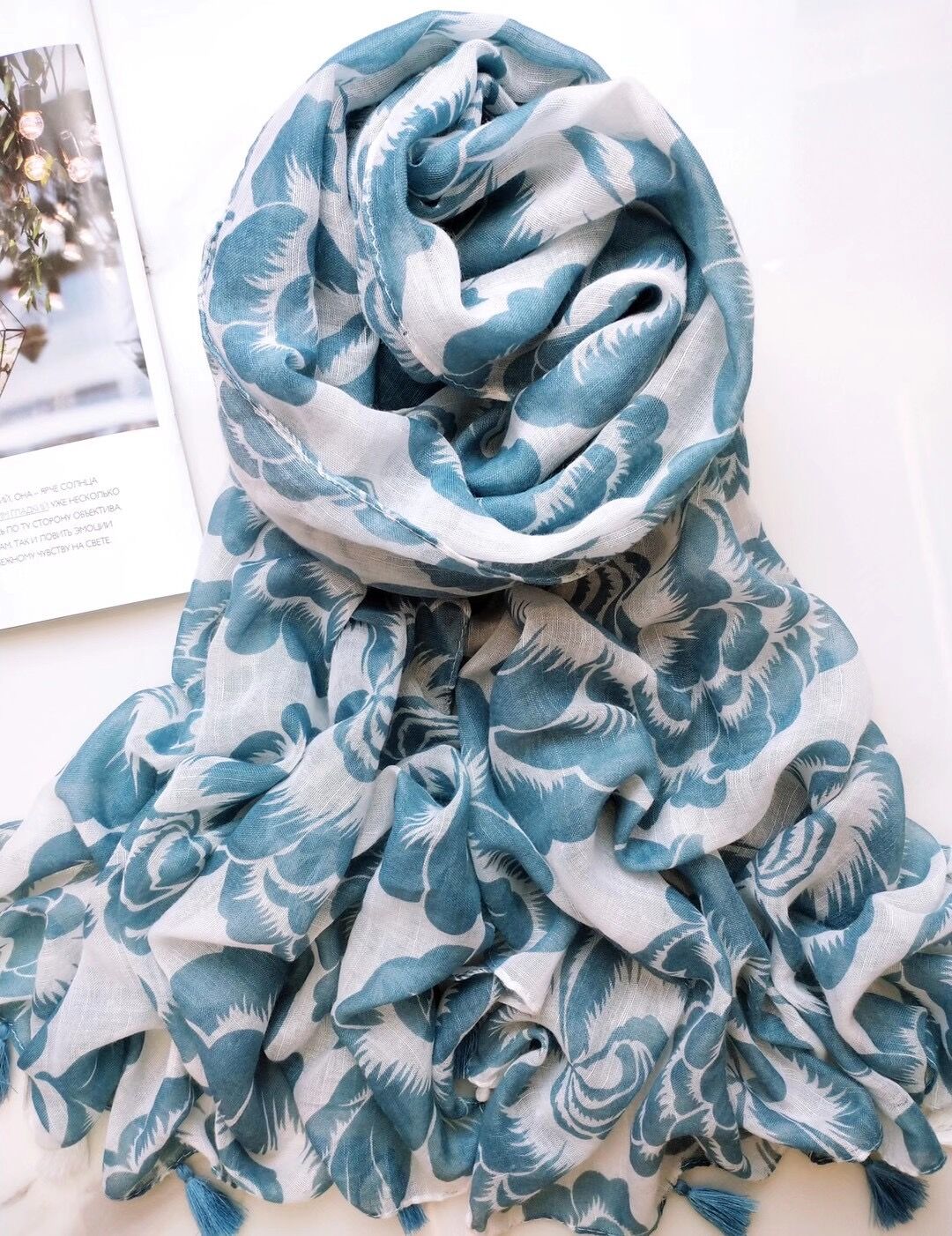 Long fringed embroidery scarf wholesale