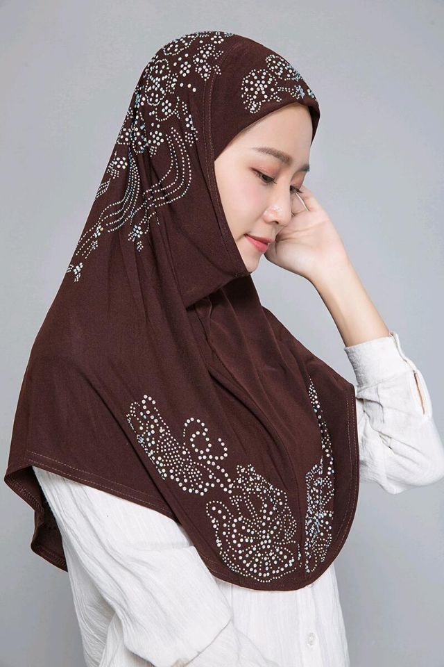 Muslim hot drill head scarf