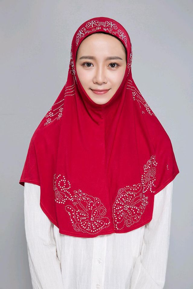 Muslim hot drill head scarf