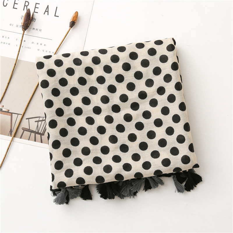 Circle stitching cotton linen scarf wholesale