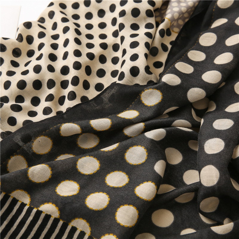 Circle stitching cotton linen scarf wholesale