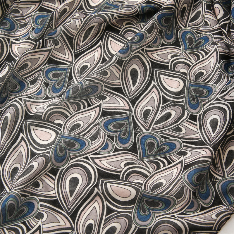 Wholesale cotton linen black long scarf