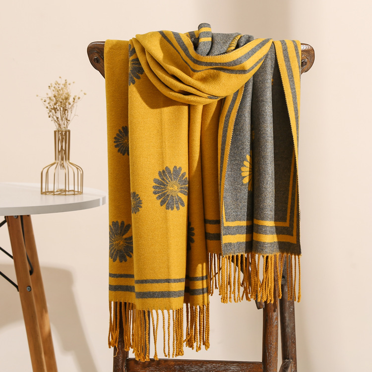 Deer pattern thick cheap scarf