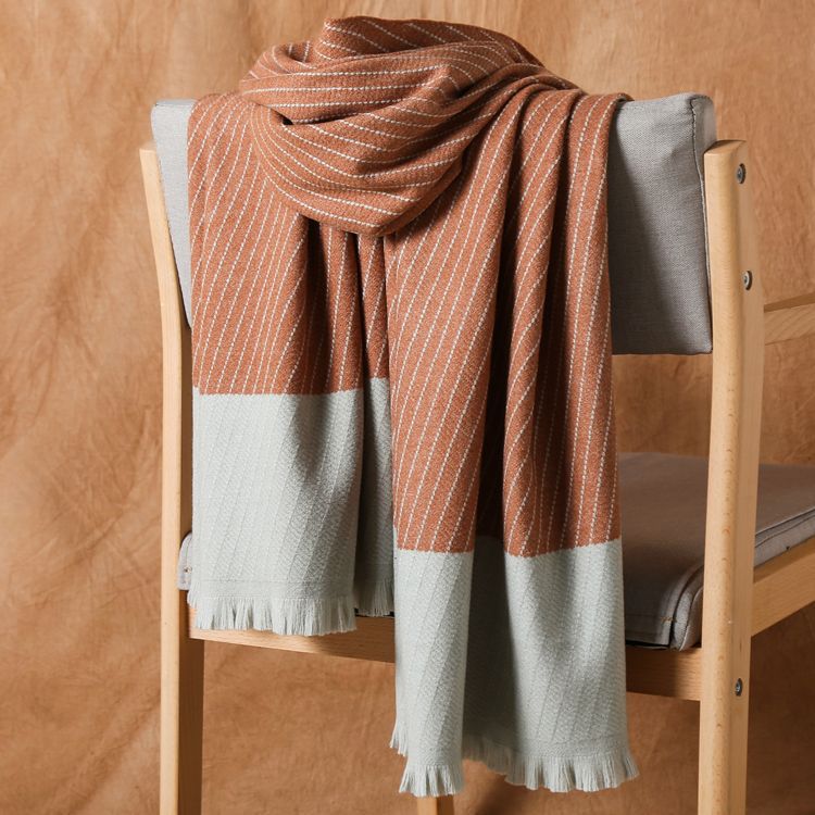 Cashmere jacquard striped scarf wholesale