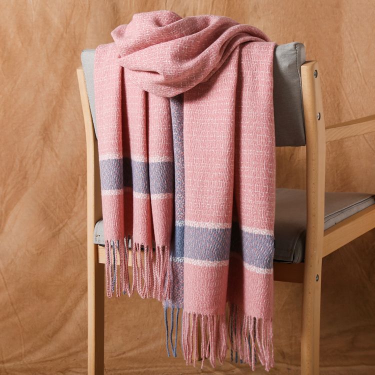Color plaid thick cashmere scarf wholesale