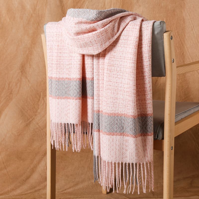Color plaid thick cashmere scarf wholesale