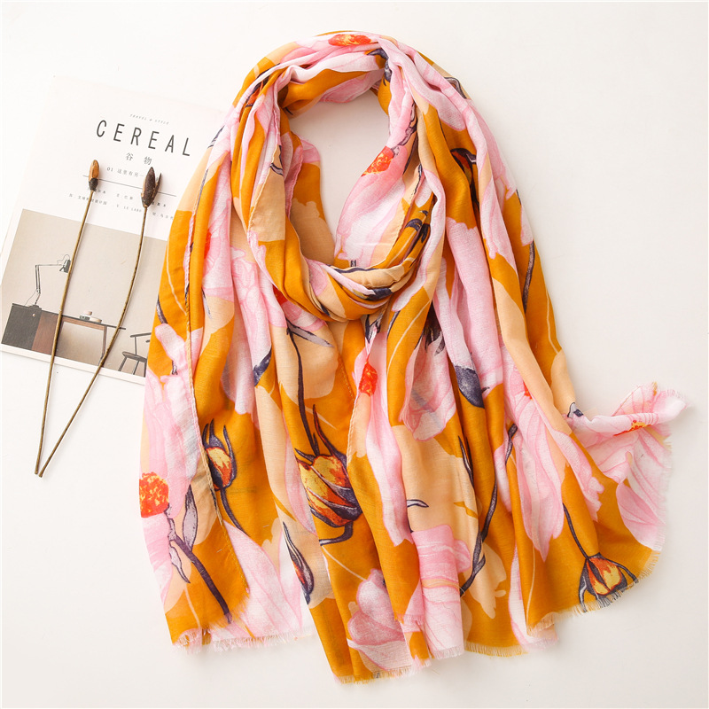 Floral pattern sunscreen shawl wholesale