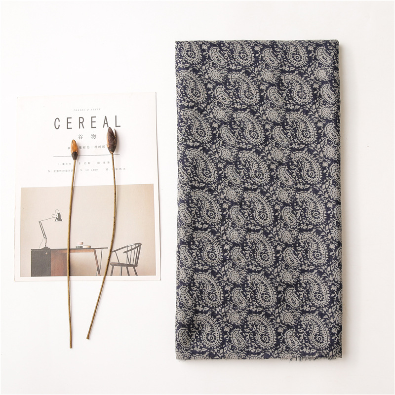 Plant flower cotton linen cheap scarf