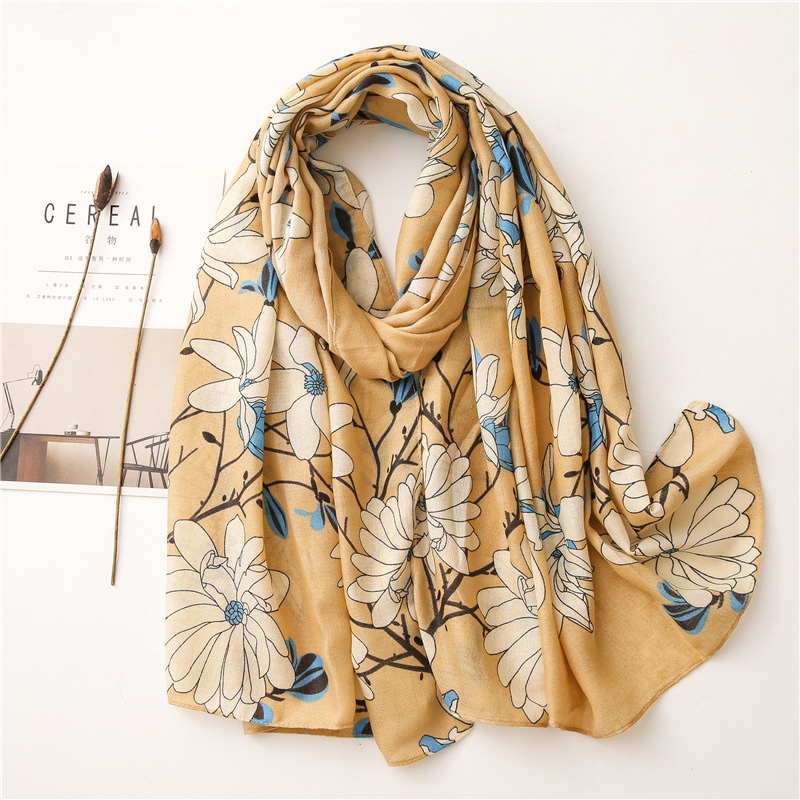Printed plain weave cheap scarf wholesale