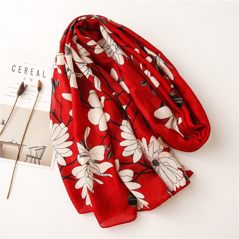 Printed plain weave cheap scarf wholesale