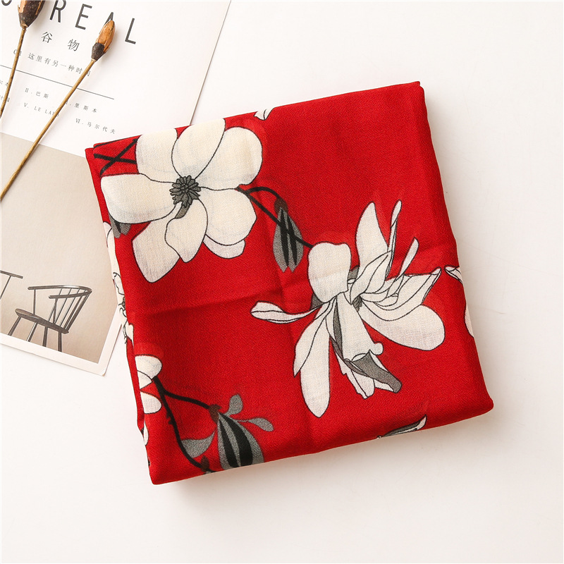 Printed plain weave cheap scarf wholesale